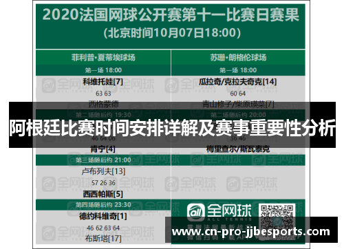 阿根廷比赛时间安排详解及赛事重要性分析